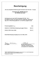 Vorschau Bescheinigung über die Bewertung der Fernwärme